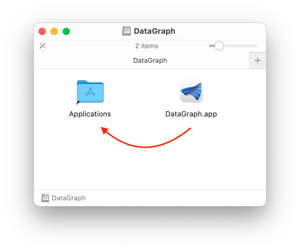 將 DataGraph.app 拖入「應用程式」文件夾