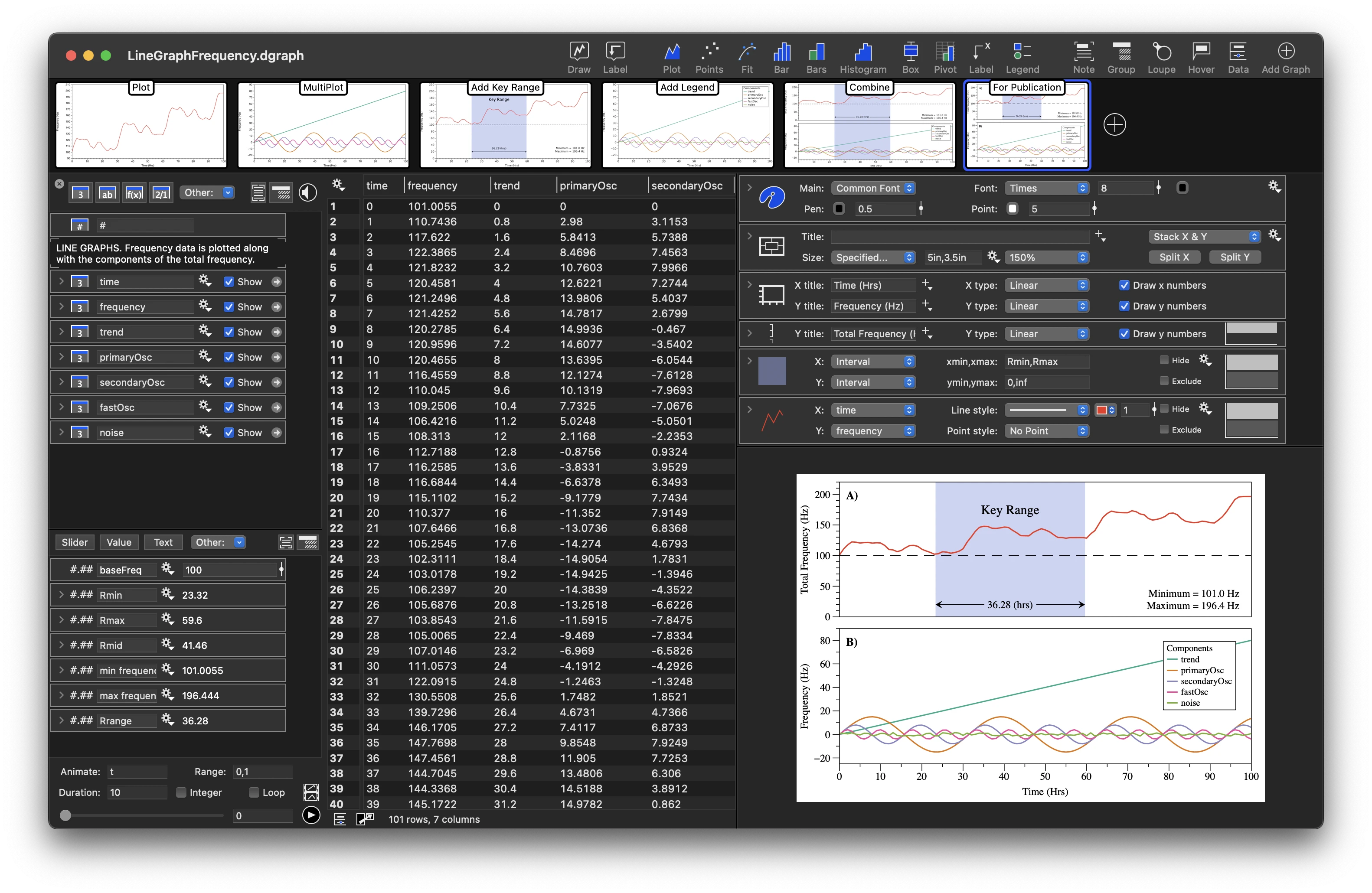DataGraph 深色模式用户界面